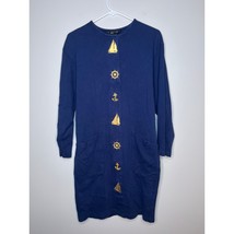 1980s Andrea Jovine Navy Nautical Sailor Anchor Coastal New England Midi... - $28.00