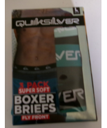 Three Quick Silver boxer briefs Size Large Fly Front Black Green Gray - $327.10 MXN