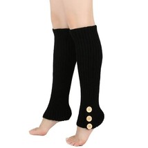 【PARTIMENTO】★ BUTTON POINTED RIBBED LEG WARMER ★ 4 COLOR Chic Layers Ribbed Knit Leg Warmers | Windsor