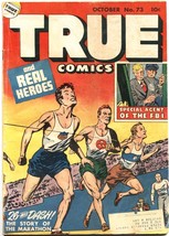 True Comics #73-1948-WALT Disney Life STORY-MICKEY MOUSE-F.B.I.-MARATHON - $72.75