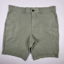Gap Shorts Men 31 Green Chino Flat Front Adult Dad Casual 10&quot; Inseam Khaki - $14.96