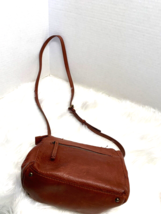 American Leather Brown Crossbody Purse Handbag 8 x 7 x 4 Hand Bag - $29.69