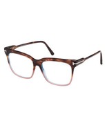 TOM FORD FT5768-B 055 Shiny Havana with Pink/Clear Blue Light Block 54mm... - $184.80 CAD