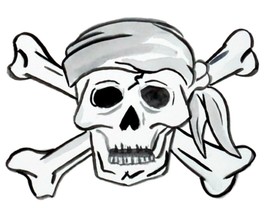 Decal Vinyl Sticker Skull Crossbones Bandana Made in USA - $129.68 MXN+