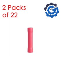 Calterm 2 packs of 22 Red PVC Butt Splices for 22-18 AWG 61010 - $368.83 MXN