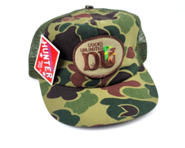 Vintage NWT Ducks Unlimited Hat camo snapback patch with tags Small-Medium - £25.65 GBP