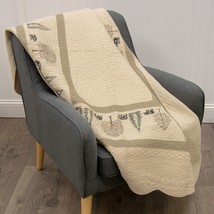 Donna Sharp Bear Creek Quilted Throw Blanket Wall Cotton 50&quot; x 60&quot; Lodge Cabin - £73.09 GBP