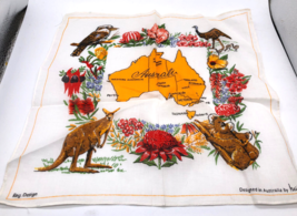 Vtg Australia Hanky Handkerchief Designs by Neil Designer Koala Bear Sou... - £21.86 GBP