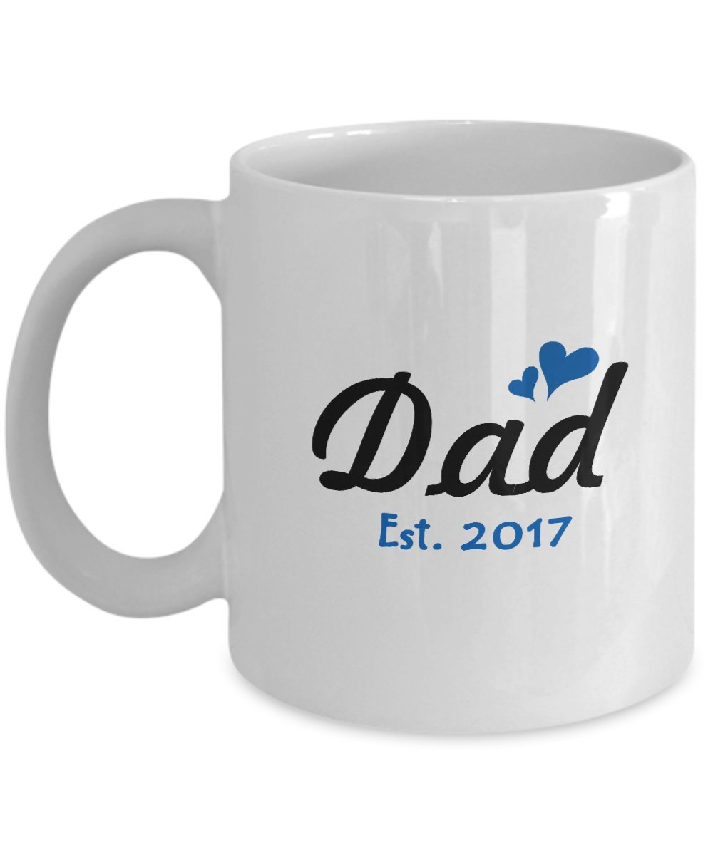 HappyHome Shop Fathers day Gifts Mug - Dad Est. 2017 - Gift For Expecting Dad- 1