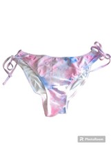  Women&#39;s Pretty Pink &amp; Blue Tie Dye Tie Side Bikini Bottoms SZ XL NWOT - £7.90 GBP