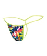 Male Basics Sinful Hipster Wow T Thong G-String Yellow Print - $22.02 CAD