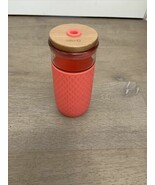 Ello Devon Glass Tumbler with Silicone Sleeve, 18 oz, Pink * missing straw* - €13,12 EUR