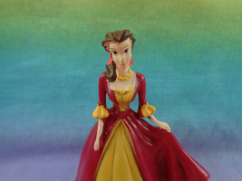  Disney Beauty &amp; The Beast Belle Red &amp; Gold Gown PVC Figure / Cake Topper  - £1.18 GBP