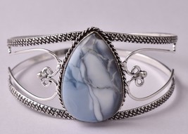 Rodio Lucidato Fatto a Mano Pera Larimar Donna Elegante Design Bracciale Regalo - £24.76 GBP