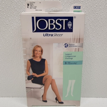 Jobst Ultrasheer Silky Beige Compression Stockings Thigh CT 8-15mmHg Medium NEW - £14.31 GBP