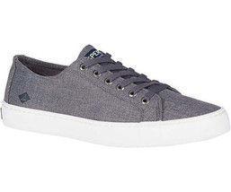 Sperry Mens Cutter Ltt Heathered Denim Lace Up Shoes Color Grey Size 7 - $59.39