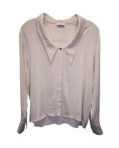 Iris &amp; Ink Buttoned Long-Sleeve Blouse In Viscose Women Cream M - $79.80