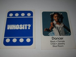 1976 Whosit? Board Game Piece: Dancer blue Character Card - £0.78 GBP