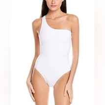 Andie Swim The Nantucket One Piece Swimsuit One Shoulder White M - £53.03 GBP