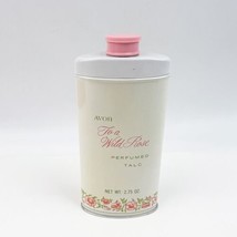 Vintage Avon To a Wild Rose Perfumed Talc Body Powder Full 2.75 oz New Tin - £15.76 GBP