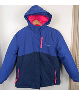 Eddie Bauer Girls Large L Ski Coat Jacket Blue Pink 3 In 1 Removable Kid... - $29.02