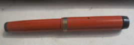 Vintage Toledo Pen Co oversized Orange 4 3/8&quot; long missing nib clip - £14.61 GBP