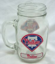 PHILADELPHIA PHILLIES MLB Baseball 5" Collector's Glass Mason Jar Cup Mug - $16.34