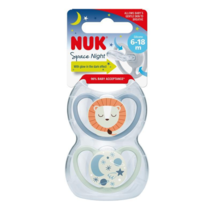 NUK Space Night Soother 6-18 Months Lion 2 Pack - £64.79 GBP