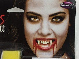 Halloween Vampiress Makeup Kit Count Dracula Fangs Blood Nails Cosplay Costume - £8.69 GBP