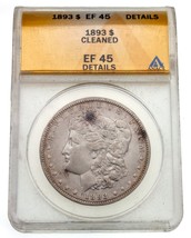 1893 Silber Morgan Dollar Ausgewählten Von Anacs As XF45 Details (Gereinigt) - £458.43 GBP