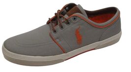 POLO RALPH LAUREN SIZE 15 D GRAY MENS FAXON LOW BRUSHED COTTON FASHION S... - $58.31