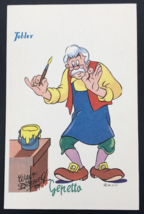 1950s Walt Disney Tobler Chocolates Gepetto Geppetto Postcard Pinocchio France - £14.58 GBP
