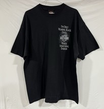 Harley Davidson Only Wearing Black Biloxi Mississippi Made in USA Size X... - $33.35