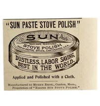 Rising Sun Paste Stove Polish 1894 Advertisement Victorian Morse Bros 1 ... - £7.82 GBP