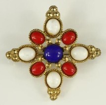 Vintage Costume Jewelry 1971 Sarah Coventry Brooch Pin 1971 Americana - £14.68 GBP