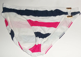 NWT WOMENS LAUREN RALPH LAUREN PINK, WHITE, NAVY BLUE STRIPE BIKINI BOTT... - £18.34 GBP