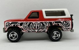 Hot Wheels 1980 4X4 Ford Bronco With Dirt Bike on Back Red 1998 #859 - £7.46 GBP