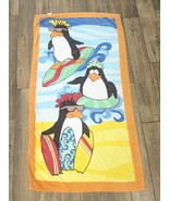Disney Club Penguin Beach Towel Surf Waves Water Pool sand surfboard Bat... - £35.26 GBP