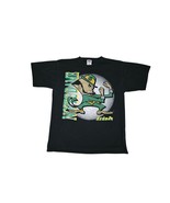 VTG Notre Dame Fighting Irish Puff Print T-Shirt Adult XL Black By TNT USA - $433.78 MXN