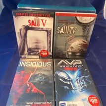 Horror Movie Lot DVD 4 Movies AVP Requiem Insidious Saw V Saw IV Unrated Version - £10.94 GBP