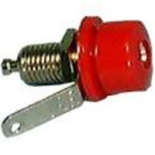 2350a red connector banana jack f 1 pos solder lug st panel mount 1 port - $1.07