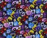 Lovely Pansies Pansy Flowers Floral Cotton Fabric Print by the Yard D587.35 - $12.95