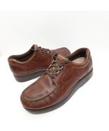 SAS Men's Bout Time Oxford Mulch Brown Leather Sz 11 M Moc Toe Wedge - $44.99