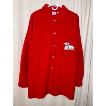 1990s Disney Store Parks Cruella Fleece 101 Dalmatians Dogs Button Up Sh... - $68.45 CAD
