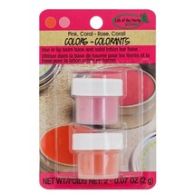 Life Of The Party Mica Lip Color 2/Pkg-Pink &amp; Coral 610LC-28 - £12.09 GBP