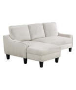 Lester Light Grey Chaise Fold-Out Single Sleeper Sofa - £679.70 GBP