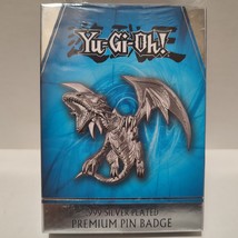Yugioh Blue Eyes White Dragon XL Enamel Pin Official .999 Silver Plated Badge - £19.16 GBP