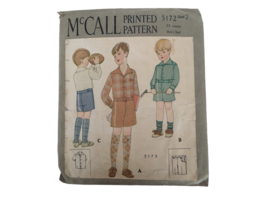 McCall Sewing Pattern 5172 Boys Suit Size 2 Shirt Trousers Pants 1920s V... - $49.99