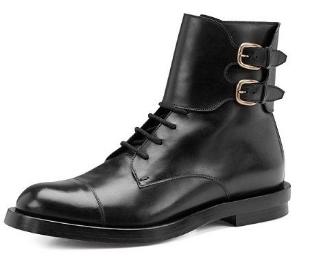 New HANDMADE MENS OXFORS ANKLE MONK STRAP LACE UP LEATHER BOOTS, MEN LEATHER BO