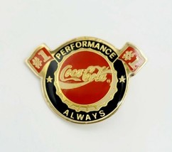 Vintage 1999 Coca-Cola Nascar #1 Performance Always Gold Tone Lapel Pin  - £11.89 GBP